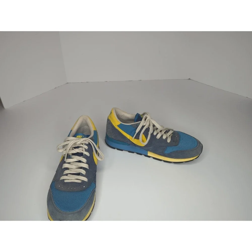Nike Air Epic Blue Yellow 525249-474 Mens 8 Suede Retro Colorblock 2012